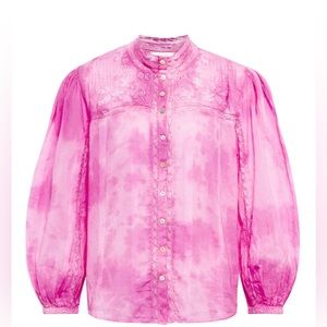 Loveshackfancy Ronda blouse in pink